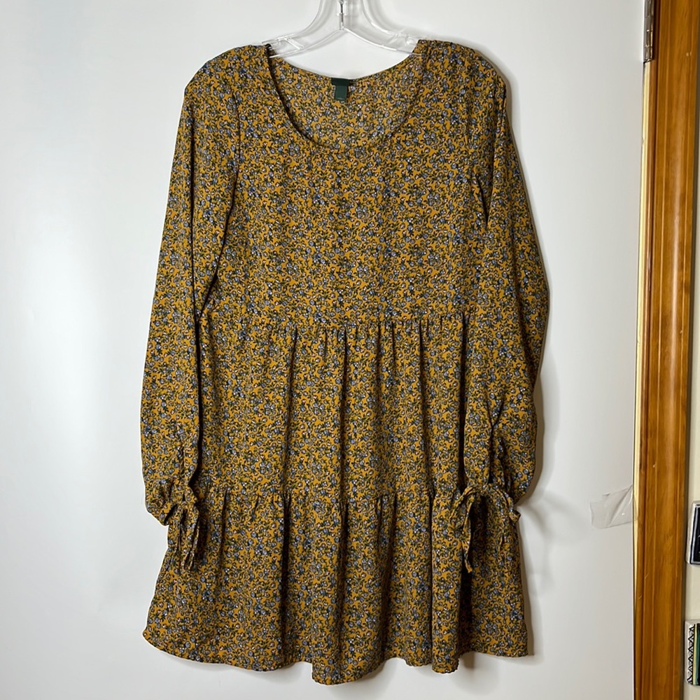 Wild Fable Womens Floral Boho Style Long Sleeve Dress S SMALL
